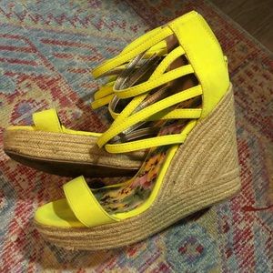 Neon Yellow Wedge